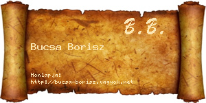 Bucsa Borisz névjegykártya